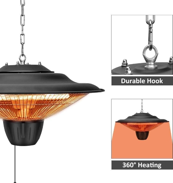 Gold tube infrared heater